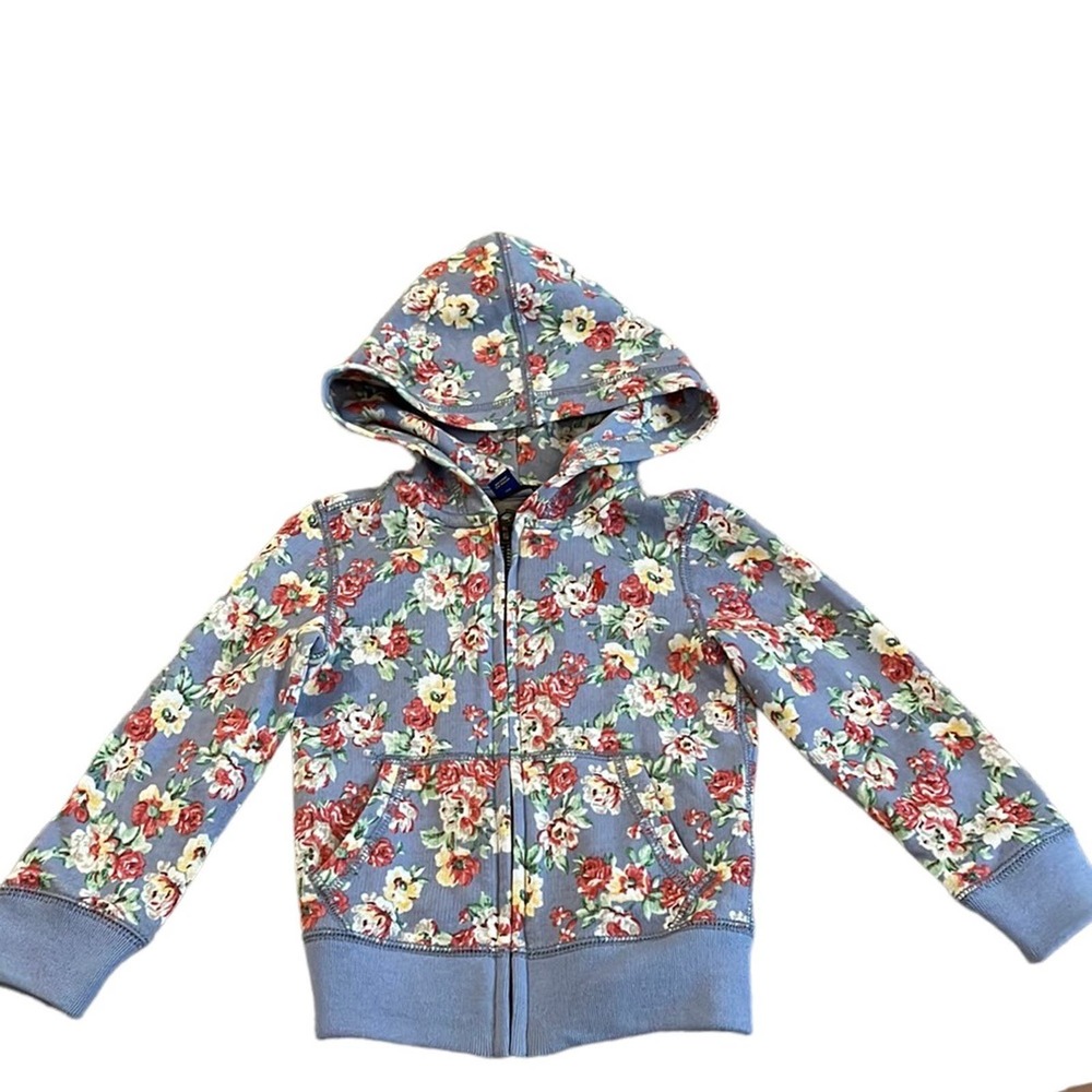 Polo Ralph Lauren Blue Floral Hoodie Zip-up 3T